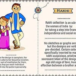 astrodivine Designer Premium Rakhis for Brother - Designer Rakhi with Roli Chawal Set Of 1 Mauli Thread Chawal Roli Pack Set image 3