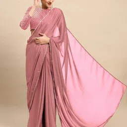 vruta fashion Self Design Bollywood Georgette Saree image 4