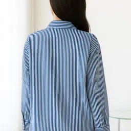 miravue Women Regular Fit Striped Spread Collar Casual Shirt image 2