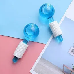 beautiloon 2 Pcs Ice Facial Rollers Crystal Ball Refreshing Beauty Massager image 4