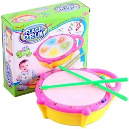 rsa enterprises Flash Drum Toy with 5 Visual 3D Lights, Music-picture-10