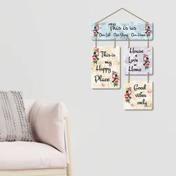 vibecrafts Multicolour Engineered Wood Wall Hanging Quotes image 2