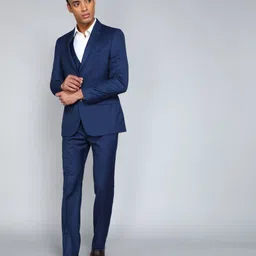 Men Three Pcs Suit Self Design Suit-image-0