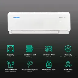 Blue Star 4 in 1 Convertible 1 Ton 3 Star Inverter Split AC with Dust Filter (2022 Model, Copper Condenser, IA312INU) image 2