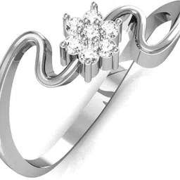 avsar Real Gold and Cubic Zirconia Stones Janavi Ring AVR006WBN 14kt White Gold ring image 3