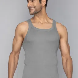 XYXX Men Solid Pack of 2 Pace Combed Cotton For Mens Square Neck Gym Vest image 4