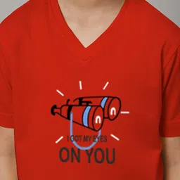 Friskers Boys Graphic Printed V-Neck Pure Cotton T-Shirt image 3