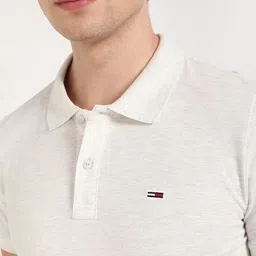 Tommy Hilfiger Men Solid Polo Collar Cotton T-shirt image 4