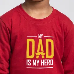 Friskers Boys Maroon Typography Printed Applique Slim Fit T-shirt image 2