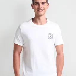 U.S. Polo Assn. Denim Co. Men Solid Round Neck Slim Fit T-shirt image 2