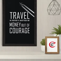 eCraftIndia Black & White Motivational Quote Satin Matt Texture UV Art Painting image 3