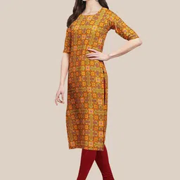 7Threads Women Pack Of 6 Red & White Printed Crepe Kurta image 2