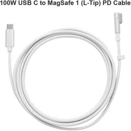 microware USB Type-C to MagSafe 1 (L-Tip) Charging Cable for MacBook Air / Pro 100 W Adapter image 2