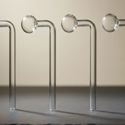 wishingbell natural 6 inch Bend Glass Oil Burner Pipe Transparent (Pack of 4) Borosilicate Glass Inside Fitting Hookah Mouth Tip-picture-25