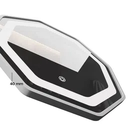 elegant arts & frames Bright Silver Aluminium Led Octagon Decorative Wall Mirror image 4