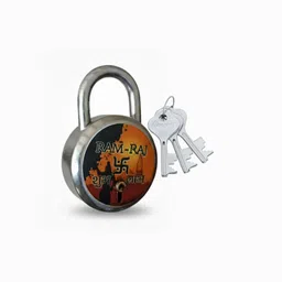 onepro RAM Raj Shubh Labh Padlock 52mm Security Lock with Swastika Double Locking Padlock-picture-31