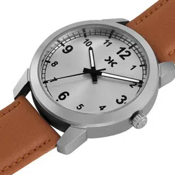 Killer Men Brass Embellished Dial & Leather Straps Analogue Watch KLMO28C image 4