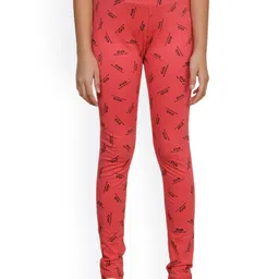 IndiWeaves Girls Pack Of 3 Super Soft Pure Cotton Printed Ankle-Length Leggings image 2