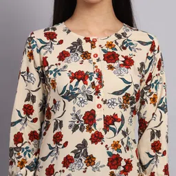 Tissu Floral Printed Straight Kurti image 3