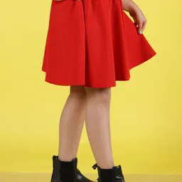 NEUDIS Self Design Flared Mini Skater Skirt image 3