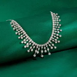 giva Zircon Rhodium Plated Sterling Silver Necklace-picture-24