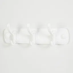 Home Centre White Adhesive Wall Hook With 3 Hooks image 2