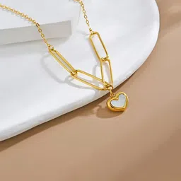 Jewels Galaxy Gold-Plated Contemporary Pendants with Chains image 4