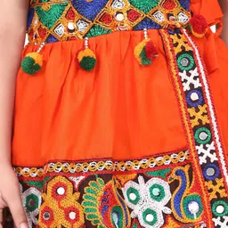 BownBee Boys Embroidered Mirror Work Kurta with Dhoti Pants image 2