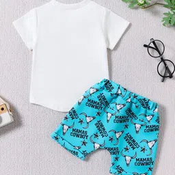 INCLUD Boys Printed Round Neck T-shirt with Shorts image 2