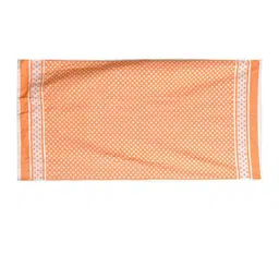 Kuber Industries Set Of 3 Orange & White Printed 400TC Cotton Bath Towels image 5