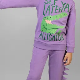 ZIP ZAP ZOOP Boys Graphic Printed Long Sleeves Pure Cotton Sweatshirt  With Pyjamas image 2