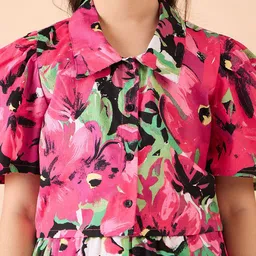 Stylo Bug Girls Printed Top with Shorts image 3