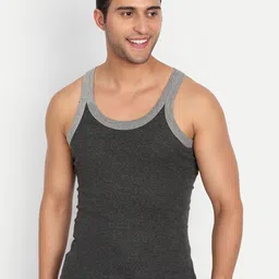 T.T. Titanic Pure Cotton Gym Pack Of 3 Ribbed Basic Vests image 4