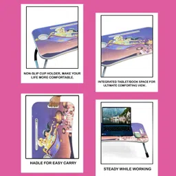 kiara quality first ALADDIN work, study and activity foldable and movable home table Wood Portable Laptop Table image 4