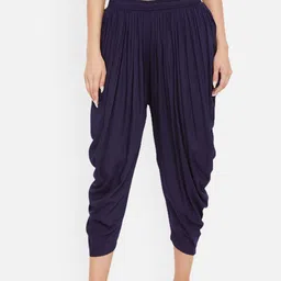 Clora Creation Women Pack Of 2 Green & Navy Blue Solid Dhoti Salwar image 5