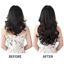 D-Divine Wavy Clip-In Hair Extension - 22 Inch - Black image 3