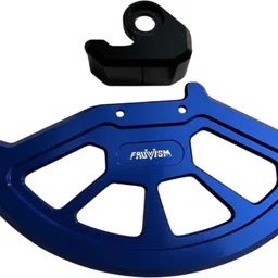 Premium Front Brake Disc Protector – Universal Blue Rotor Guard Bike Crash Guard-image-44