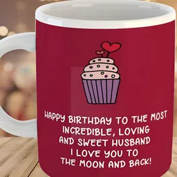 Keviv Red & White Text or Slogans Printed Ceramic Glossy Mug 325 ml image 3