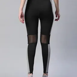 moshe Women Striped Black, Grey Track Pants image 2