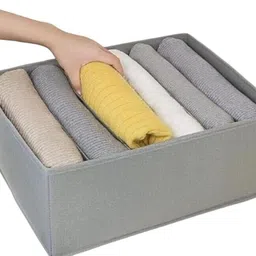 bharatcraftone 7 Grid Wardrobe Closet For Clothes,Dresses, T-Shirts Organizer Box Storage Box image 1