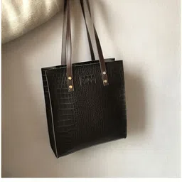 bluetab Black Women Hand-held Bag sling bag Black Leather hAND-picture-24