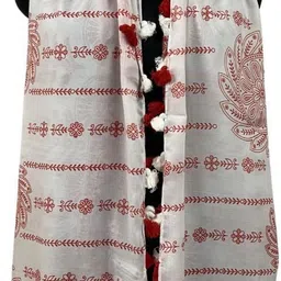shawkh Printed Cotton Blend Women Red Stole image 3