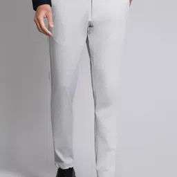 louis philippe ath.work Men Comfort Fit Grey Polyester Trousers-picture-12