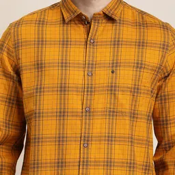 turtle Men Slim Fit Checkered Spread Collar Casual Shirt image 5
