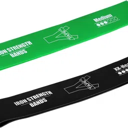 agam a-tape Exercise Sports Loop Band | XX-heavy & Medium (Pack Of 2, Black | Green) Pilates Band-picture-41