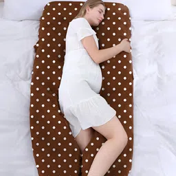 DADDY COOL Brown Fibre Filled Faux Velvet Ultra Soft Maternity Pillow-image-43