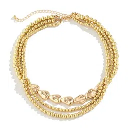 OOMPH Gold-Plated Pearls Multi Layer Choker Necklace image 3