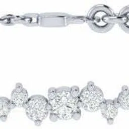 Diamtrendz Jewels Cluster Layering BIS Hallmarked Pure Gold Platinum 14kt Cubic Zirconia Bracelet-picture-43
