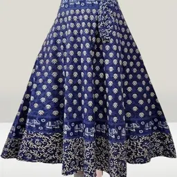 tankaviss Women Printed Regular Dark Blue Skirt-picture-17
