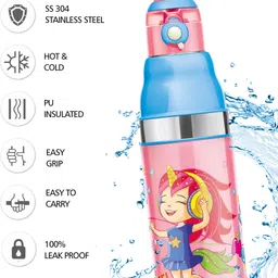 milton Kool Stunner 600 Insulated School Kids Bottle with Inner Steel, 520 ml Bottle image 2